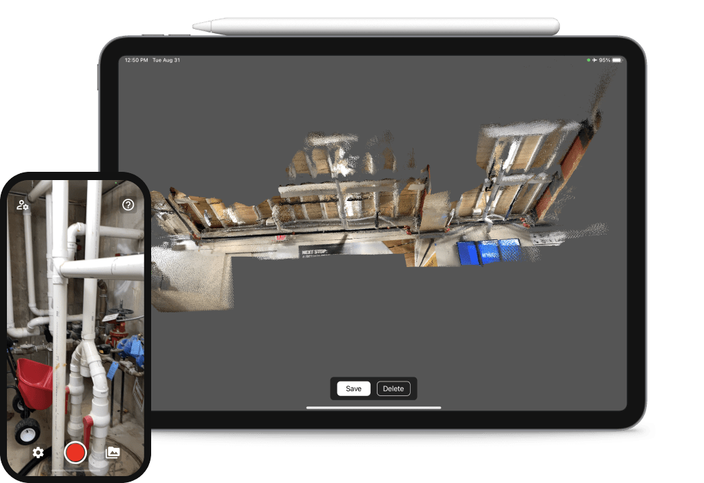 SiteScape running on iPhone and iPad Pro